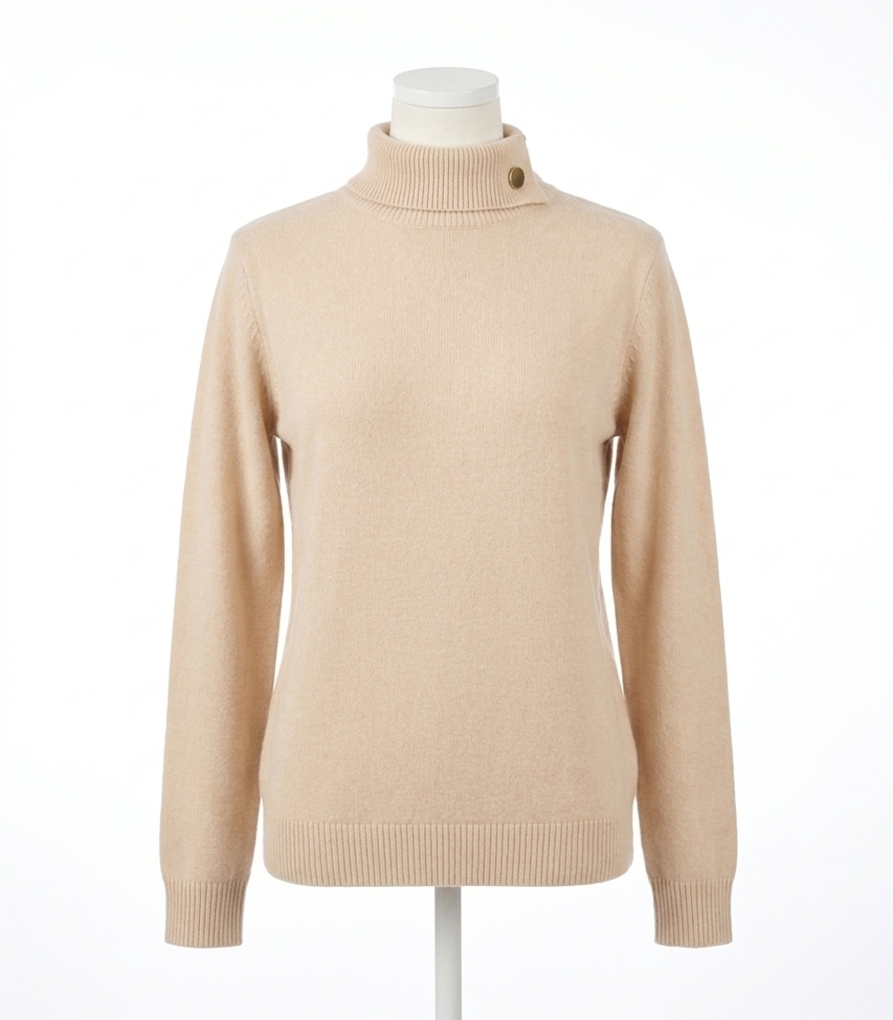 NEW MOLLY BRACKEN golden button knitted sweater in beige